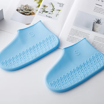 Moda Su Geçirmez Ayakkabı Kapağı Kullanımlık yağmur çizmeleri Kaymaz Silikon Galoş Açık Ayakkabı Koruyucu Bot Ayakkabı aksesuarları