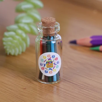 1 Pot Mini Konserve Renkli Boya Kalemi Yaratıcı Sahne Modeli Bebek Evi Aksesuarları Minyatür Dollhouse Renkli Boya Kalemi Kutular