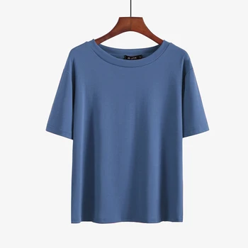 T Shirt mavi Kadın Bayanlar Üst Tee Gömlek Yaz Giyim