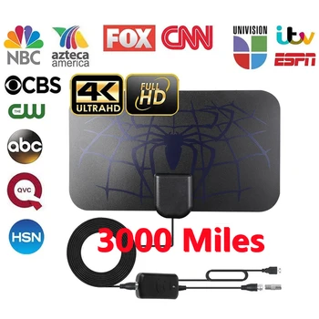 4K 8K 3000 Miles Dijital DVB T2 TV Anten amplifikatör Booster Anten Araba anteni akıllı TV Ücretsiz ısdb Kanal Açık