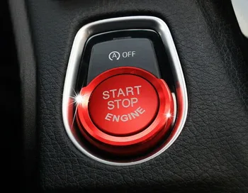 Araba Motor Çalıştırma Durdurma Anahtarı Düğmesi ayar kapağı Oto Styling Aksesuarları Yapışkan Kapak BMW F20 F22 F30 F32 F48 1 2 3 4 Serisi