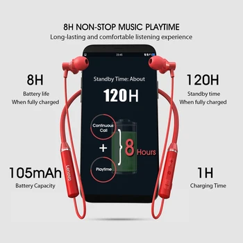 Lenovo HE05 Pro Çift Hoparlör Kablosuz Bluetooth Kulaklık Spor su Geçirmez Gerdanlık Mikrofon ile Stereo Kulaklık Kulaklık Kulaklık