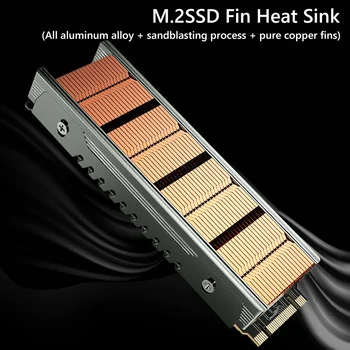 2280 SSD Soğutucu M. 2 NVME Radyatör Bakır Alüminyum Alaşımlı PC Verimli Radyatör Termal ped ile Tüm Bakır Soğutucu Aksesuarları