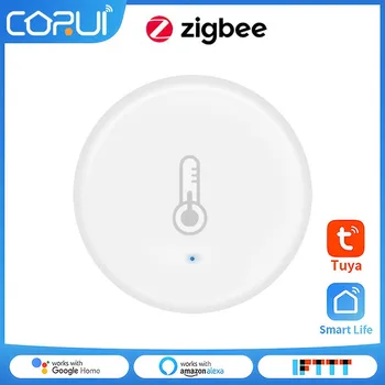 CORUI ZigBee Sıcaklık Ve Nem Sensörü Tuya / Akıllı Yaşam App Akülü Casa Inteligente Güvenlik Bina Otomasyonu