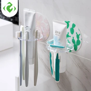 1 ADET plastik diş fırçası kabı Diş Macunu Depolama Rafı Tıraş Makinesi Diş Fırçası Dağıtıcı Banyo Organizatör Aksesuarları Araçları GUANYAO