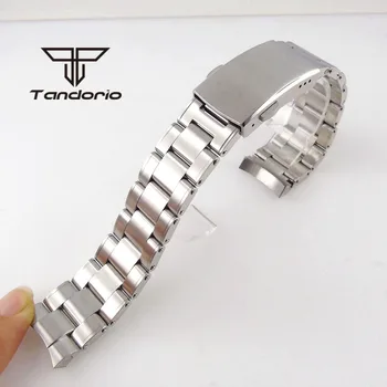 20mm Genişlik Paslanmaz Çelik Watchband Bilezik Katlanır Toka Push Button İzle Yedek parça Değiştirmeleri