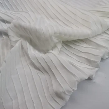 Pilili Etek Şifon Kumaş Katı Organ Ezilmiş Yumuşak Nefes DIY Etek Elbise eşarp kumaşı