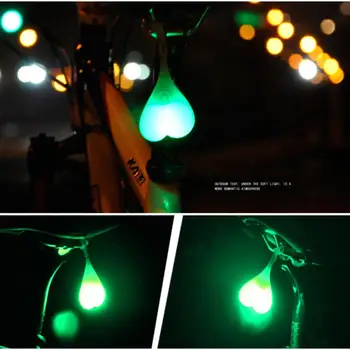 Yaratıcı bisiklet arka lambası LED bisiklet ışık kalp topu yumurta güvenli lamba su geçirmez bisiklet uyarı arka ışıkları bisiklet aksesuarları 2023