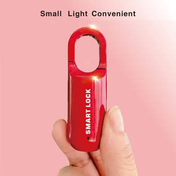 Mini Parmak İzi Asma Kilit Akıllı Dokunmatik Parmak İzi Kapı Kilidi USB Anahtarsız Anti Hırsızlık Kilidi Seyahat Çantası Çekmece Dolap Kilidi
