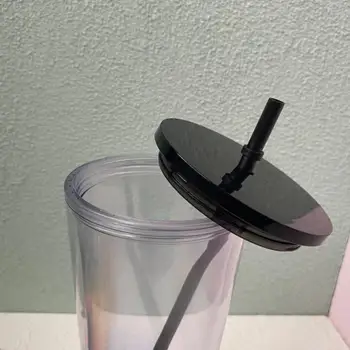 710 ml/473 ml Saman Fincan Çift katmanlı Plastik Kahve Fincanı Gıda Sınıfı Su Şişesi İle Logo ve kapak Kupa Süt Suyu Drinkware Tumbler