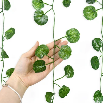 3 adet Yeşil Bitki Sarmaşıklar Simülasyon sarmaşık yaprağı Garland Plastik Asma Dize Duvar Dekor Yapay Sarmaşık Yaprağı Ev Asılı Malzemeleri