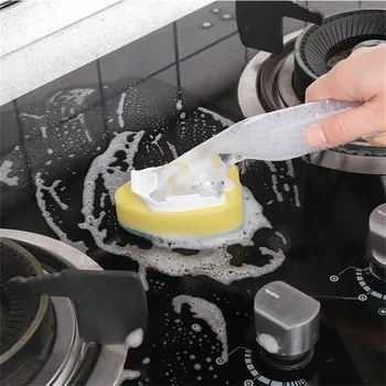Bulaşık Değnek Uzun Saplı Su Emme Temizleme Fırçası Sünger Kafa Yedekler Mutfak Aksesuarı Temizleyici Ev Tava Fırçaları