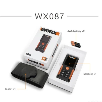 XİAOMİ Worx Lazer Menzil WX087 40m Mesafe Ölçer Elektronik Rulet Lazer Dijital Bant Telemetre Cetvel Ölçüm Aracı