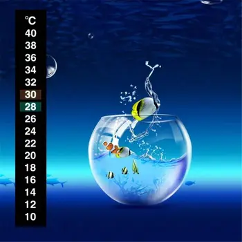 Balık Tankı Ölçüm Çubuğu Tipi Sıvı Kristal Sıcaklık Çıkartmalar Fishbowl Aksesuarları akvaryum termometresi Sıcaklık Ölçer 1/3/5 Adet