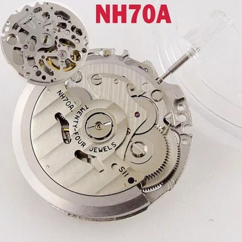 Japonya NH70 / NH70A İçi Boş Otomatik Saat Hareketi 21600 BPH 24 Jewels Yüksek Doğruluk İçin Fit mekanik saatler