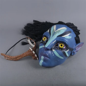 Na'vi Avatar Maskeleri Cosplay Lateks Maske Kask Cadılar Bayramı Partisi Karnaval Kostüm Sahne