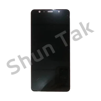 A750 samsung LCD Galaxy A7 2018 LCD SM-A750F A750F A750 Çerçeve İle Ekran dokunmatik ekran sayısallaştırıcı yedek parçaları