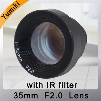 Yumiki 1.3 MP 35mm CCTV IR MTV Lens m12 Montaj F2.0 Güvenlik Kameraları İçin / 2
