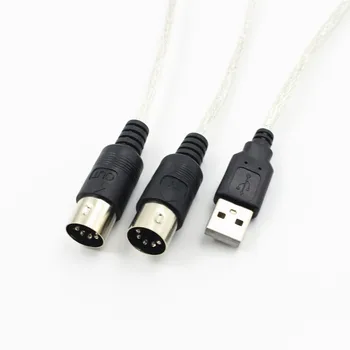 2M USB IN-OUT MIDI Arabirim Kablosu Dönüştürücü PC Müzik Klavye adaptör kablosu Müzik düzenleme kablosu MIDI USB kablosu