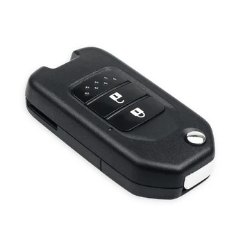 KEYYOU 2/3 Düğmeler Uzaktan Anahtar Kabuk Durumda Honda Civic Accord Şehir CR-V Caz XR-V Vezel HR-V FRV Kesilmemiş Anahtar Fob Değiştirme