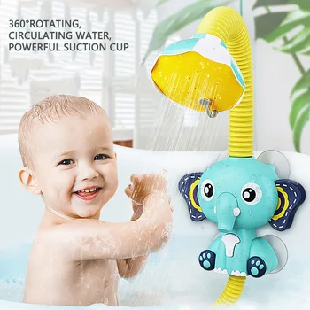 Banyo Oyuncakları Bebek Su Oyunu Fil Modeli Musluk Duş Elektrikli Su Püskürtme Oyuncak Çocuklar İçin Yüzme Banyo bebek oyuncakları