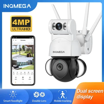 INQMEGA IP Kamera Çift Lens WİFİ PTZ CCTV Resim içinde Resim İki yönlü Ses HD Kamera Güvenlik Gözetim