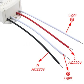 220V IR Kızılötesi Modülü Vücut Sensörü Anahtarı Akıllı İşık Lambası Hareket Algılama Anahtarı Ayarlanabilir Hareket Algılama PIR Anahtarı