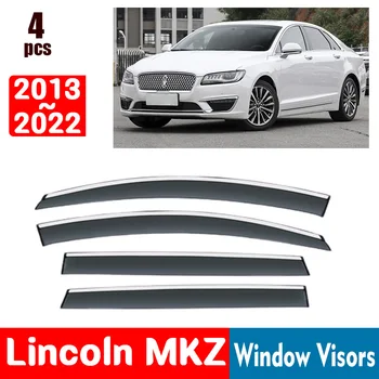 Lincoln MKZ 2013-2022 İÇİN Pencere Siperliği Yağmur Koruma Windows yağmur kılıfı Saptırıcı Tente Kalkanı Havalandırma Koruma Gölge Kapak Trim