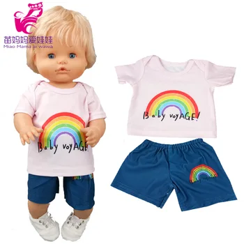 40 cm Nenuco bebek kostüm bluz pantolon Ropa y su Hermanita 16 inç bebek oyuncak bebek giysileri seti