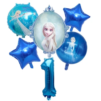 Disney Elsa Anna Dondurulmuş Prenses helyum balonları 32 inç Numarası Bebek Duş Kız Folyo Globos Doğum Günü Partisi Süslemeleri Çocuk Oyuncak