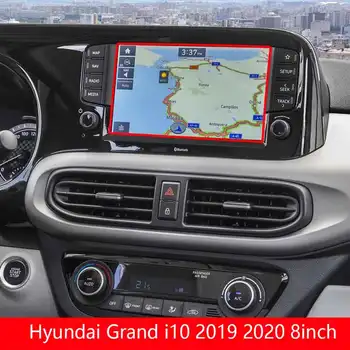 Hyundai Grand i10 2020 2021 Araba GPS Navigasyon Temperli Cam Ekran Koruyucu Film Oto İç Anti-scratch Film Parçaları