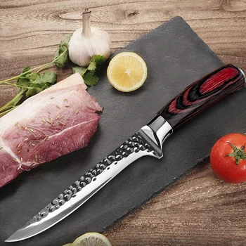 5.5 İnç Paslanmaz Çelik Bıçaklar şef bıçağı Mutfak Kemik Et Balık Suşi Bıçak Meyve Sebze Kesme Aleti Bıçak Kapağı
