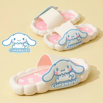 Sanrioed Cinnamoroll Kuromi Benim Melody Kittys Terlik Anime Kawaii Dış Giyim Sandalet Sevimli Banyo Ayakkabı Çocuk Yetişkin Hediye Yaz