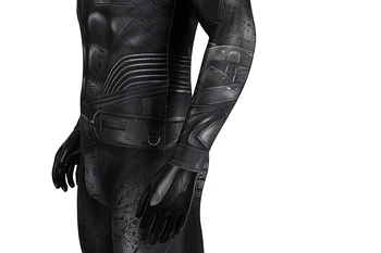 Yetişkin Erkekler Parti Soyunma Giysileri Yeni Varış Adam Cosplay Kostüm Süper Kahraman Siyah Kıyafet Kas Baskı Takım Elbise Pelerin