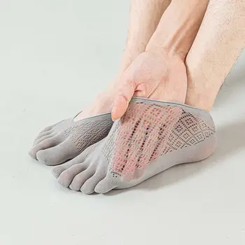5 parmak erkek yaz süper ince nefes görünmez tekne çorap ter erkek çorapları split-toe emici pamuklu çorap örgü çorap-