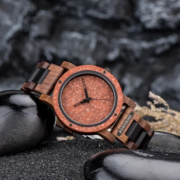 BOBO KUŞ Yeni Tasarım Mermer Ahşap İzle Erkekler En Lüks Marka Kuvars Saatı Timepiece Erkek En İyi Yılbaşı Hediyeleri Dropshipping