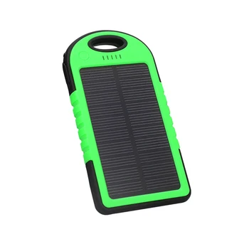 1 adet güneş enerjisi bankası Yüksek Kapasiteli Piller 5000 mAh Cep telefonu taşınabilir şarj aleti İçin El Feneri İle USB akıllı telefon şarj cihazı Parçaları