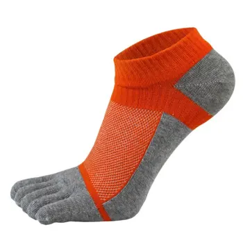 Spor çorapları Erkekler İnce Beş parmak Ekleme Bölümü Kısa Örgü Dikiş Renk Beş parmak Çorap