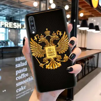 Rusya Bayrağı ulusal amblemi Samsung kılıfı Not 20 Ultra 10 9 8 Kapak İçin Galaxy A6 A7 A8 A9 Artı 2018 J8 A750 Coque Kabuk