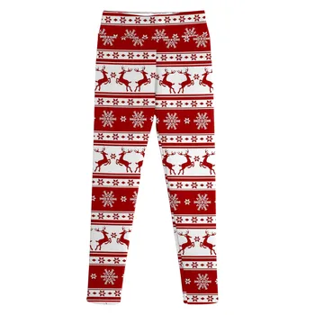 Sonbahar Kış kadın Sıcak Peluş Pantolon Noel Elk Baskı Yüksek Bel Elastik Kalınlaşmak Termal Termal Pantolon Pantalones Mujer A40