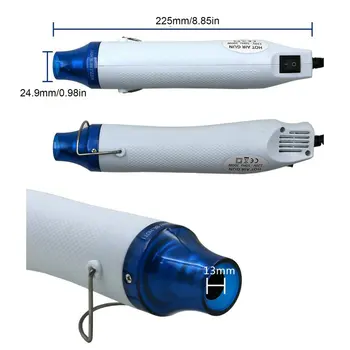 Sıcak hava tabancası DIY sıcak hava tabancası elektrikli el aleti saç kurutma makinesi lehimleme Wrap Blower ısıtıcı Shrink levha hava ısı tabancası DIY aracı