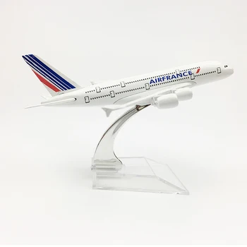 Ücretsiz kargo Air France Uçak modeli Airbus A380 uçak 16CM Metal alaşım diecast 1:400 uçak modeli oyuncak çocuklar için