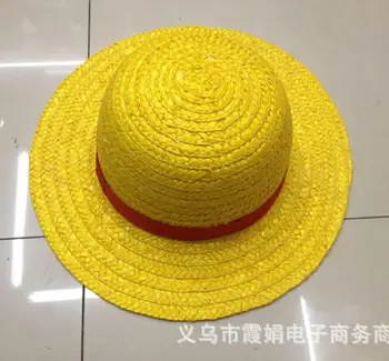 Luffy Anime Cosplay Canotier Plage Chapeau Cadılar Bayramı şapka hasır dokuma şapka