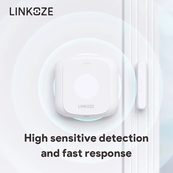 LİNKOZE Tuya Kontak Sensörü Akıllı Yaşam ZigBee WiFi Kapı Pencere Akıllı Ev Kablosuz Kapı Dedektörleri Açık / Kapalı APP Uzaktan Alarm