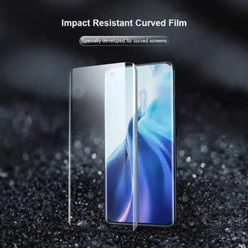 NİLLKİN 2 Adet Darbeye Dayanıklı Pleksiglas Film İçin Xiaomi Mi 11 Ultra Pro Tam Kapsama Ekran Koruyucu Olmayan Temperli Cam