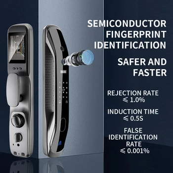 Yeni Biyometrik parmak izi kilidi Güvenlik Akıllı Kapı Kilidi Şifre Elektronik Kilitler Anahtar IC Kart Kilidini APP Kamera Elektronik Kilit