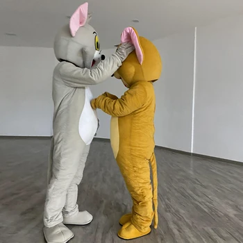 Cosplay Kedi ve fare Çizgi film karakteri kostüm Maskot Kostüm Reklam Kostüm Partisi Kostüm Hayvan karnaval oyuncak