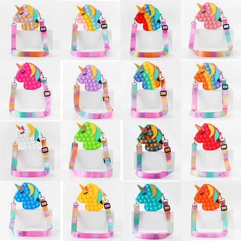 Yeni Haşhaş askılı çanta Kızlar için Pops Et stres oyuncakları Anti-Stres İtme Kabarcık Basit Gamze Stres Giderici Sıkmak Oyuncaklar çocuklar için