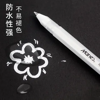 3 Adet Beyaz Mürekkep vurgulayıcı kalem 0.8 mm Jel Kalem Parlak Beyaz Renk Vurgulama Kırtasiye Ofis öğrenci Okul Sanat Malzemeleri