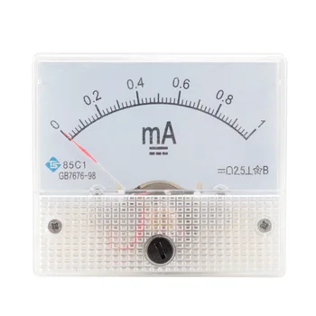 1 / 5MA 10MA 30MA 50MA 100MA 200MA 300/500MA 2/3A DC Ampermetre Analog Ampermetre Paneli akım test cihazı Metre Deney veya Ev